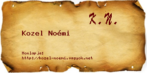 Kozel Noémi névjegykártya